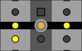 Bahnübergang noch nicht freigemeldet, gleisbezogen eingeschaltet