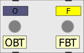 Zentrale: Melder "F" zeigt gelbes Dauerlicht für Fernbetrieb