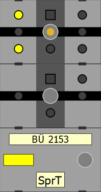 Geschlossen, nicht freigemeldet und mit Sprechverbindung