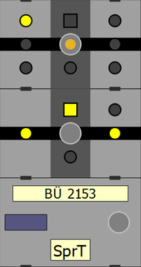 Durch Fahrstraße gesperrte Anrufschranke